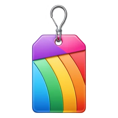 rainbow paper price tag sticker