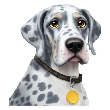 Blue Merle Great Dane on an airplane  sticker
