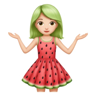 Kids in Fruit Clothes 
A girl in a watermelon dress with cute seed patterns.




































 sticker
