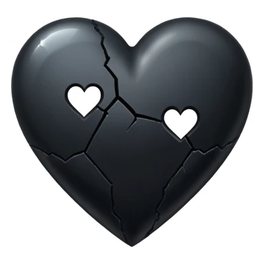 Black heartbreak sticker