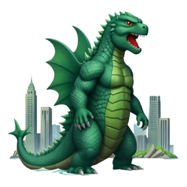 Buatkan gambar Godzilla yg sedang marah sticker
