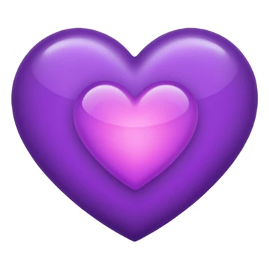 purple heart with a soft glow sticker