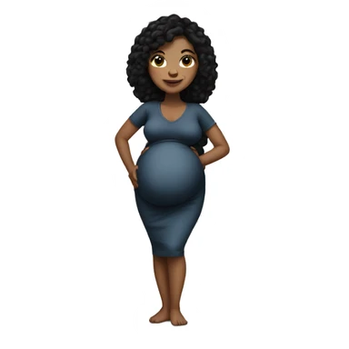 Pregnant white woman with black hair and wide hips sticker