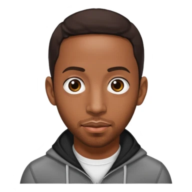 Ludacris with dark brown hair sticker