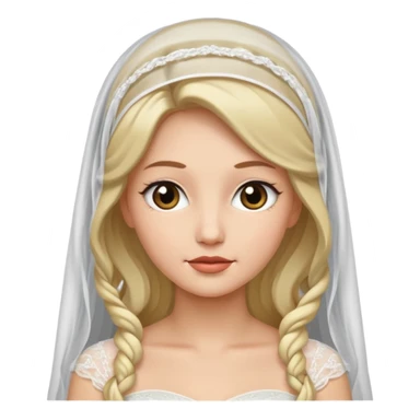 bride veil and hair sticker