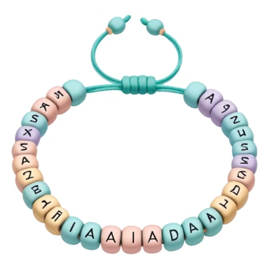 Pastel colorful friendship bracelet with amigas written in the beads sticker