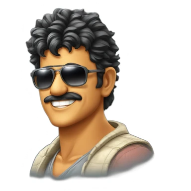 Shivaraj kumar Kannada actor wearing sunglasses sticker