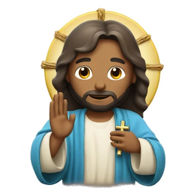 jesus holding rosary beads and praying to them sticker