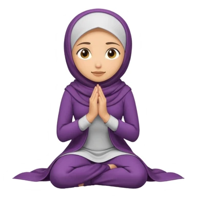 Islamic Woman Kneeling prostrated  sticker