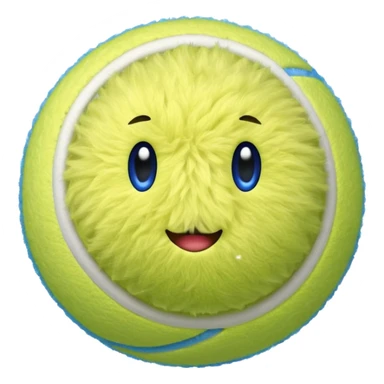 full blue tennis ball sticker