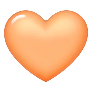 pastel light orange heart sticker