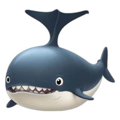 Chat sur une baleine sticker