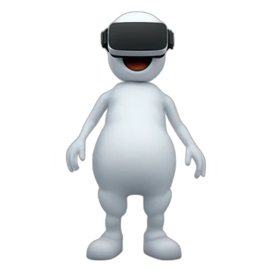 Snowman in vr headset, full body sticker