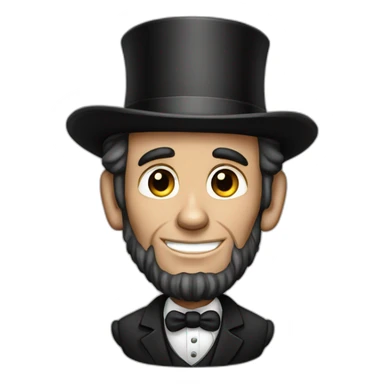 Abraham Lincoln with us cap sticker