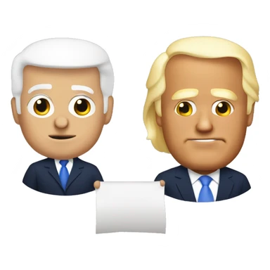 Trump and Biden  sticker