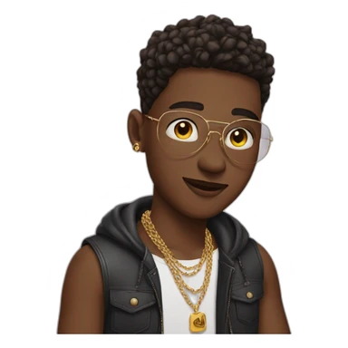 Cool boy with wearing jwellery  sticker