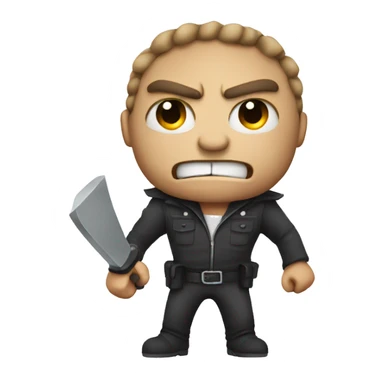 Angry killer shake sticker