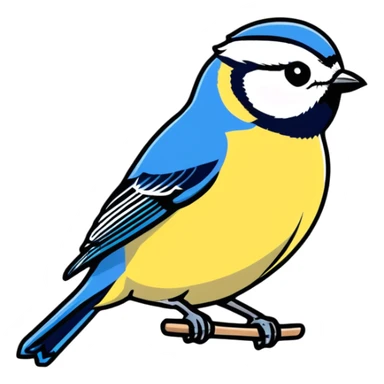 Eurasian blue tit bird sticker