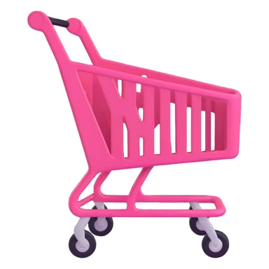pink shopping cart, variation 4 sticker