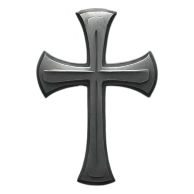 cross of metal sticker