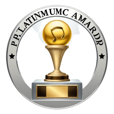 A platinum music award plaque sticker