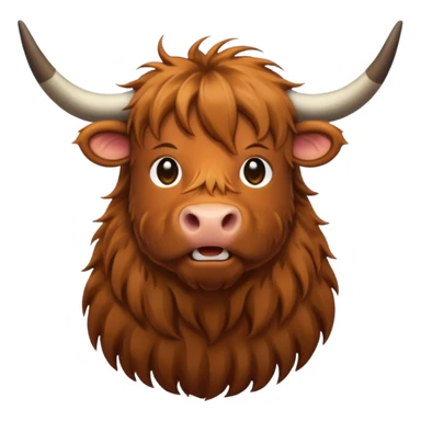 Highland cow sticker