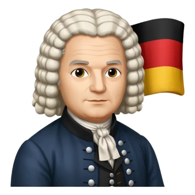 johann sebastian bach german flag sticker