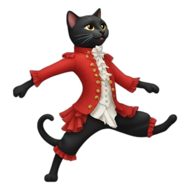 cat dancing flamenco sticker