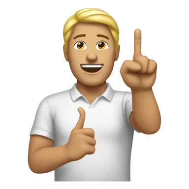 Men doing the victory Symbol whith Fingers  sticker