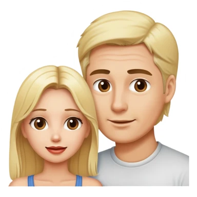 Blonde hair women teasing her husband sticker