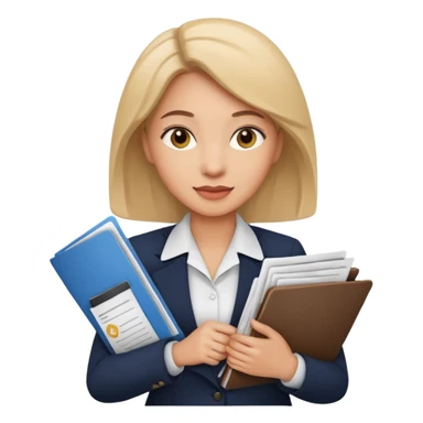 woman Financial Services & Insurance with some documents sticker