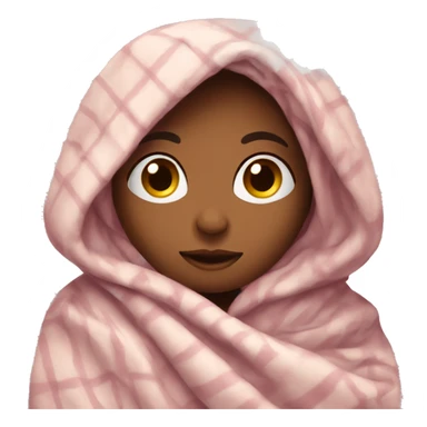 Cozy girl covered in blanket sticker