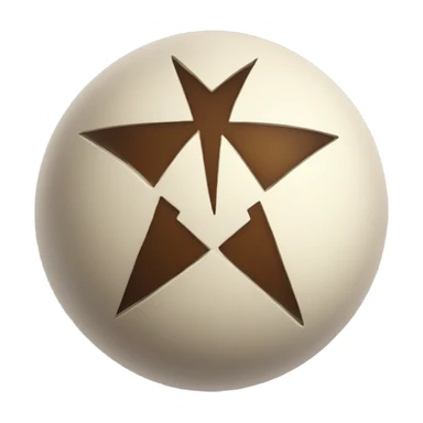 ball with a inverted star sticker