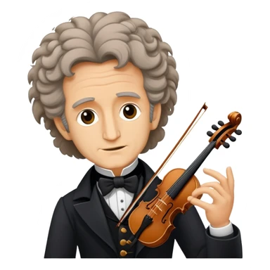 Hector Berlioz with wild hair conducting an orchestra sticker