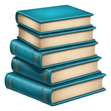 Pile of books that symbolises history in blue/turquoise color sticker