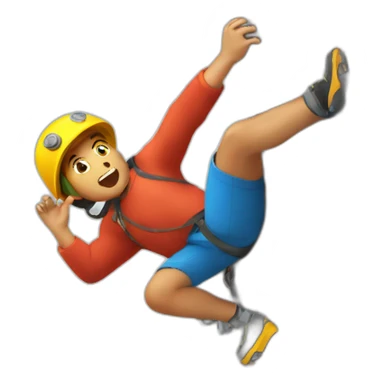 falling rock climbing  sticker