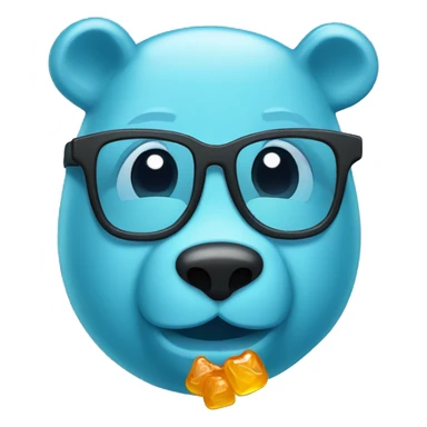Gummybear with glasses sticker