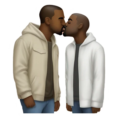 kanye west kissing kanye west sticker