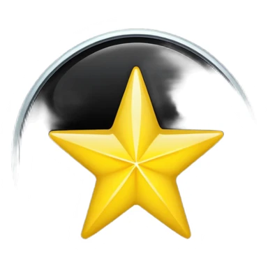 Make a star inside a clean black circle only and the star looks like the star in ios keyboard ⭐️  sticker