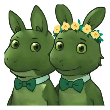 Wolf love bunny  sticker