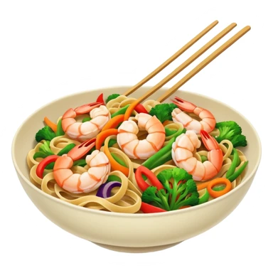 prawn stir-fry noodles sticker