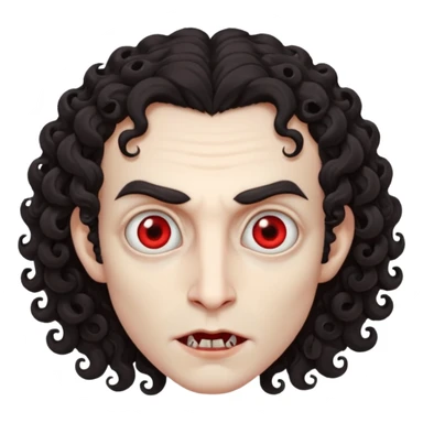 curly vampire with optical sticker