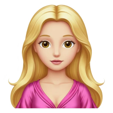 Venus from Gods and Goddesses with long golden blonde hair, pink outfit sticker