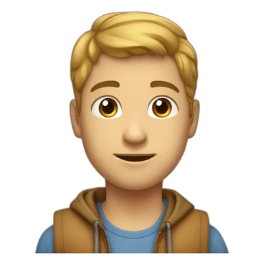 Un garçon qui a le bras gauche plier devant sa tête et le bras droit tendue à droite de sa tere sticker