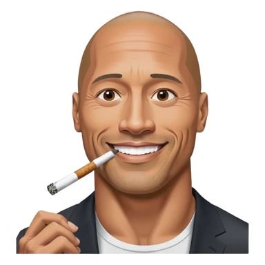 dwayne the rock johnson smoking weed in japan sticker
