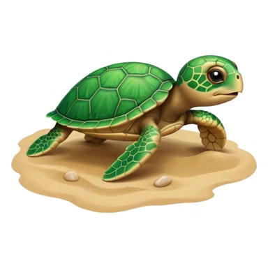 Baby sea turtle sticker