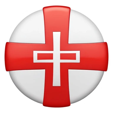 Red Cross medical symbol on white background sticker