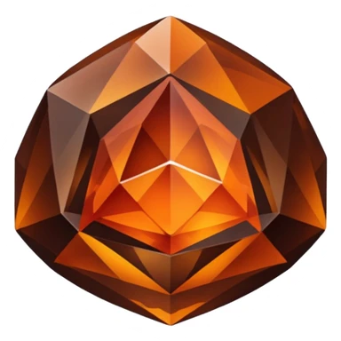 chatoyant gemstone crystla layered colors dark brown and dark orange 3d png background matte sticker