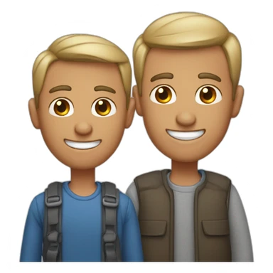 Gay couple with guy from 45 years old and guy from 58 years old sticker