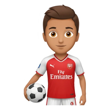 Soccer player in red Arsenal jersey sticker